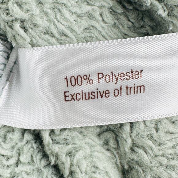 Stan Herman Wrap Front Robe Venetian Swirls Plush Bed Jacket Womens Small GREEN - Picture 7 of 9